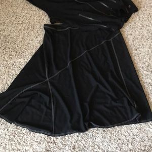 Black jersey fabric skirt